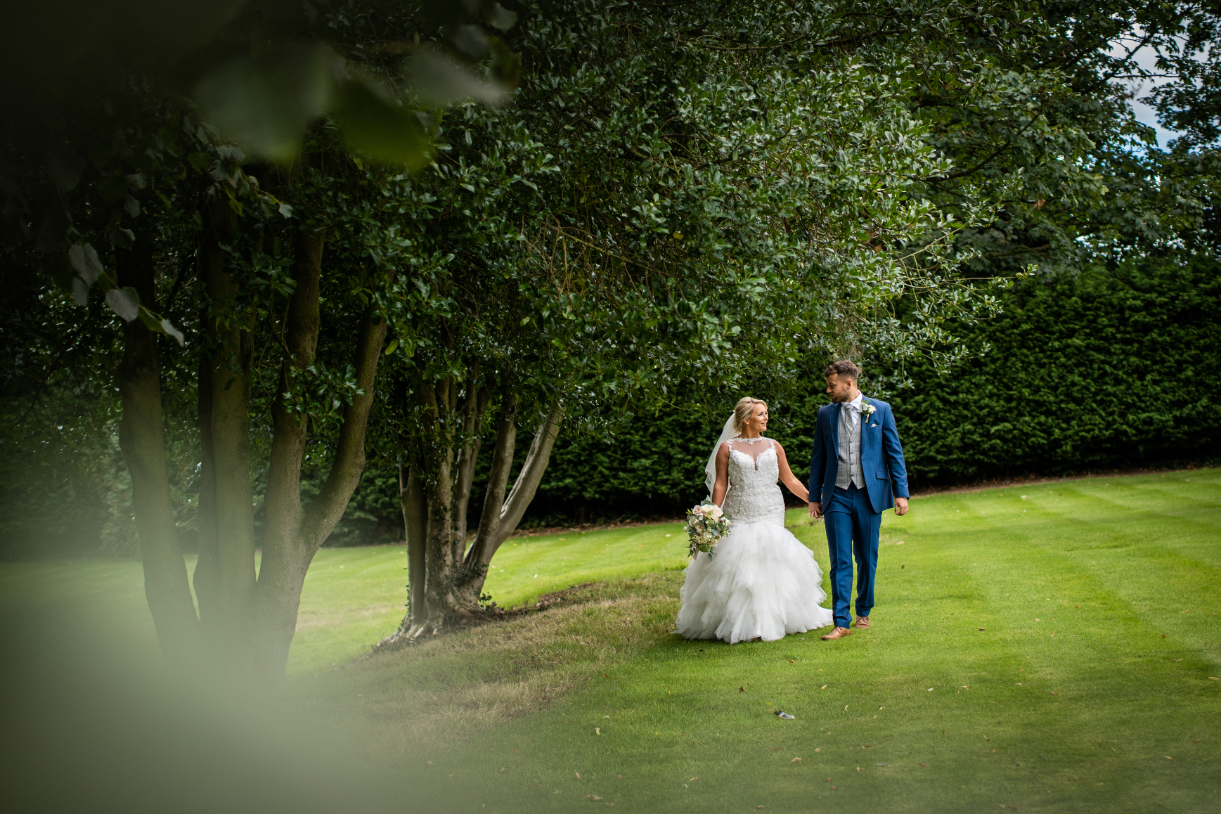 Bride and Groom in the grounds